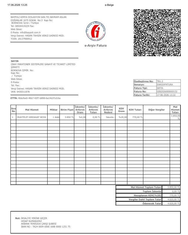 Fatura No: GIB2026000000132